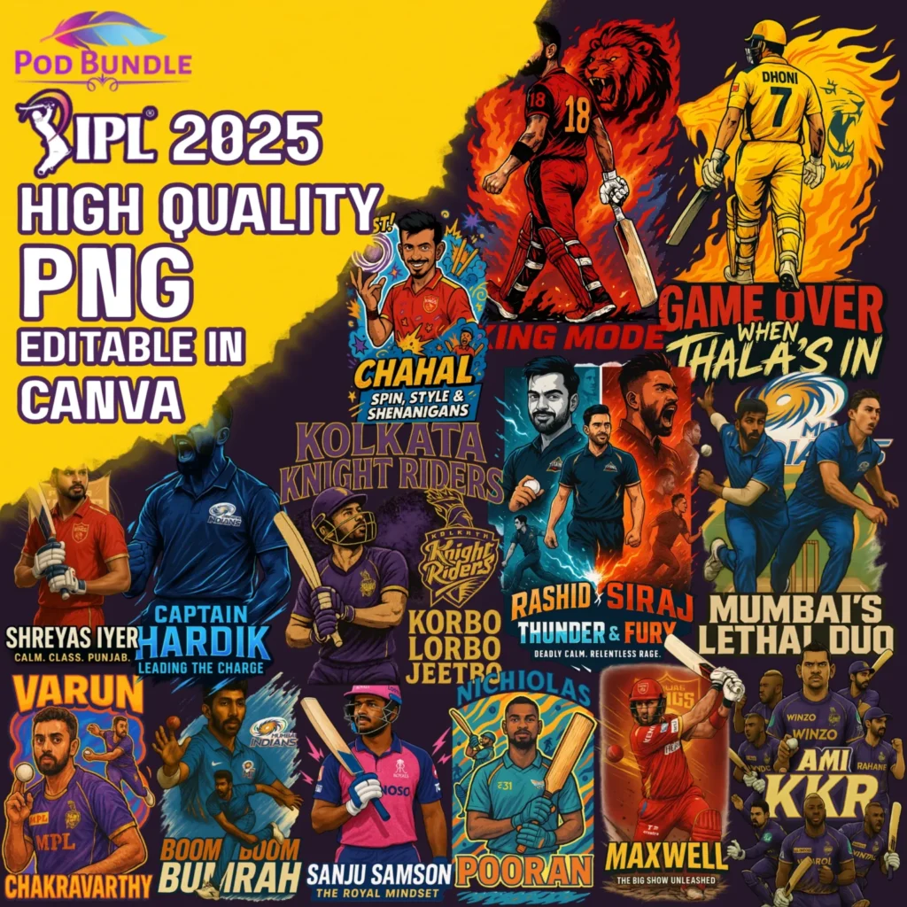 IPL 2025 Tshirt Designs Bundle