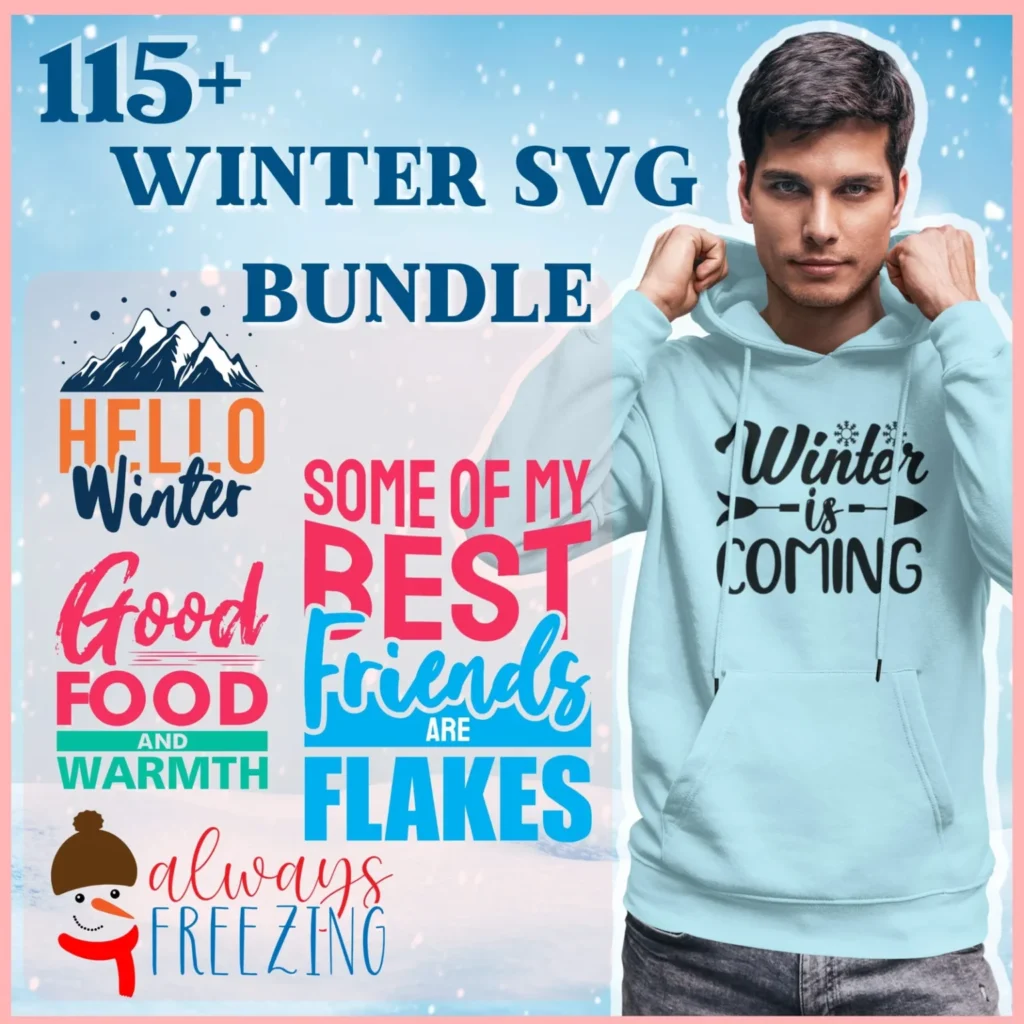 115+Unique Winter SVG Bundle