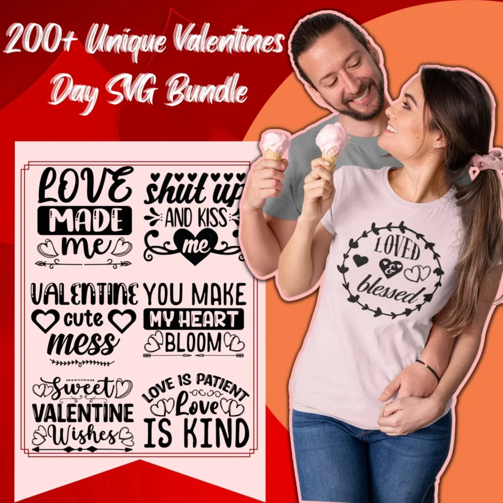 200+ Unique Valentines SVG Bundle