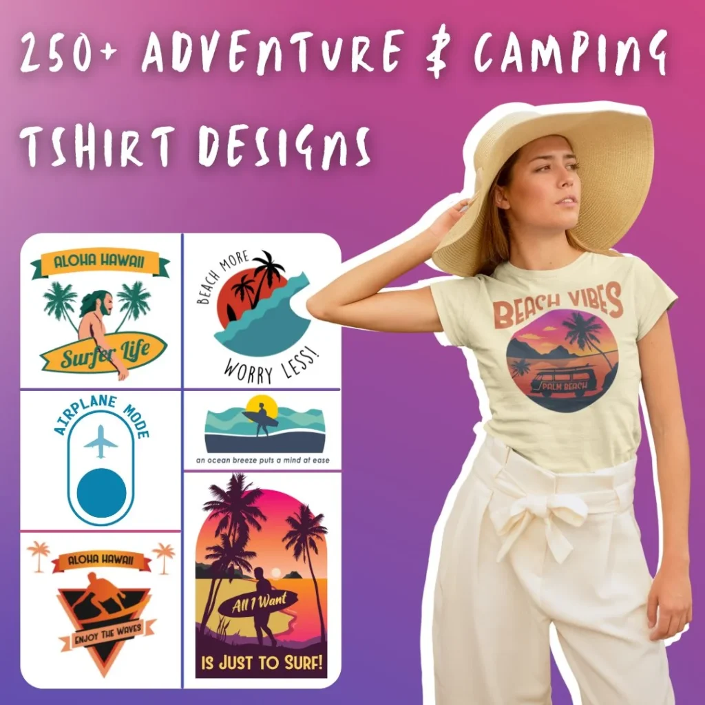250+ Adventure & Camping T-shirt Designs