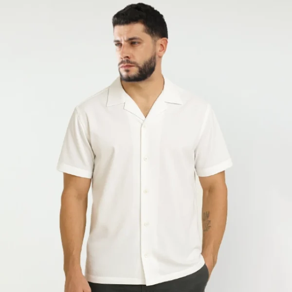 Mens Cuban Collar Shirt | MA73