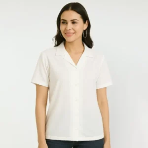 Womens Cuban Collar Shirt | FA85